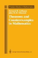 Imagen del vendedor de Theorems and Counterexamples in Mathematics a la venta por moluna