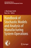 Seller image for Handbook of Stochastic Models and Analysis of Manufacturing System Operations for sale by moluna