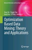 Image du vendeur pour Optimization Based Data Mining: Theory and Applications mis en vente par moluna