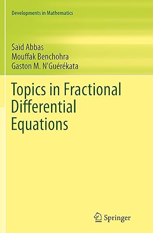 Imagen del vendedor de Topics in Fractional Differential Equations a la venta por moluna