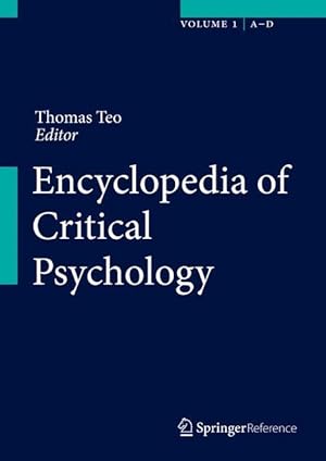 Image du vendeur pour Encyclopedia of Critical Psychology mis en vente par moluna