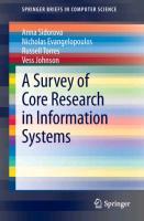 Image du vendeur pour A Survey of Core Research in Information Systems mis en vente par moluna