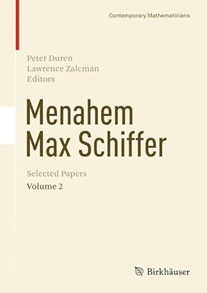 Seller image for Menahem Max Schiffer: Selected Papers Vol. 2 for sale by moluna