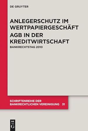 Seller image for Anlegerschutz im Wertpapiergeschaeft AGB in der Kreditwirtschaft for sale by moluna