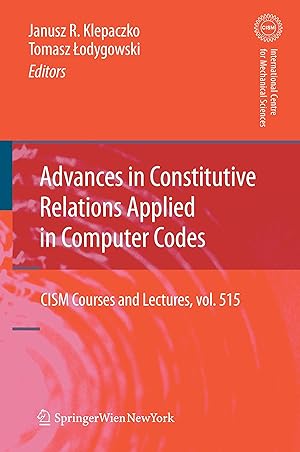 Imagen del vendedor de Advances in Constitutive Relations Applied in Computer Codes a la venta por moluna