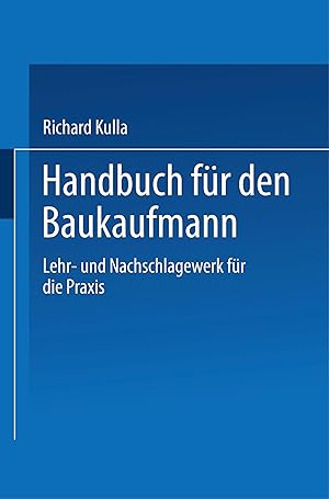 Seller image for Handbuch fr den Baukaufmann for sale by moluna
