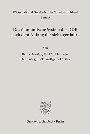 Seller image for Das oekonomische System der DDR nach dem Anfang der siebziger Jahre for sale by moluna