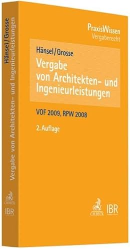 Image du vendeur pour Vergabe von Architekten- und Ingenieurleistungen, VOF, GWB, VgV mis en vente par moluna