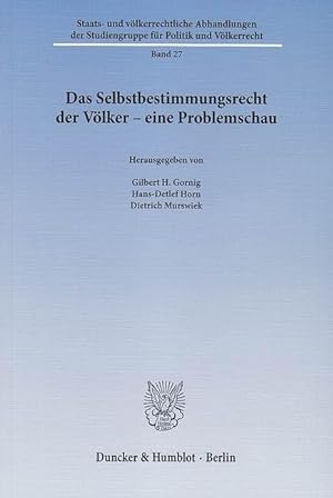 Seller image for Das Selbstbestimmungsrecht der Voelker - eine Problemschau for sale by moluna