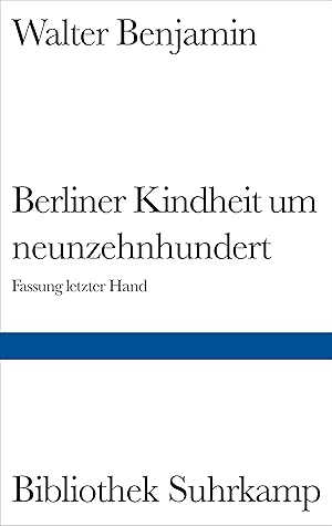 Bild des Verkufers fr Berliner Kindheit um Neunzehnhundert zum Verkauf von moluna