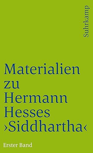 Bild des Verkufers fr Materialien zu Hermann Hesses Siddhartha zum Verkauf von moluna