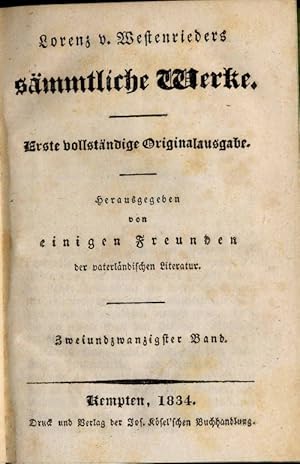 Sämmtliche Werke. 22. Band. Erste vollständige Originalausgabe. Hrsgg. von einigen Freunden der v...