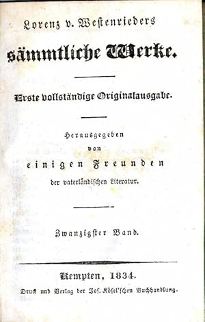 Sämmtliche Werke. 20. Band. Erste vollständige Originalausgabe. Hrsgg. von einigen Freunden der v...