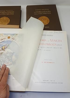 Bild des Verkufers fr La Storia di Venezia nella vita privata.Dalle origini alla caduta della repubblica. Settima edizione. zum Verkauf von Libreria Antiquaria Pregliasco