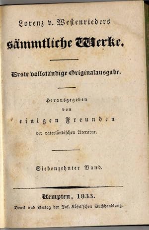 Sämmtliche Werke. 17. Band. Erste vollständige Originalausgabe. Hrsgg. von einigen Freunden der v...