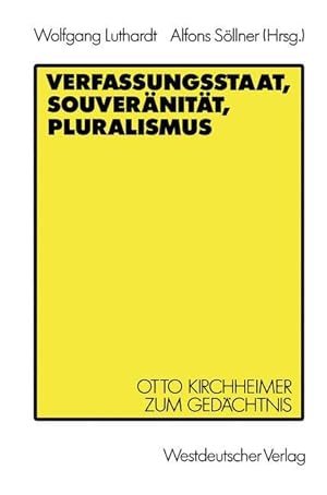 Bild des Verkufers fr Verfassungsstaat, Souveraenitaet, Pluralismus zum Verkauf von moluna