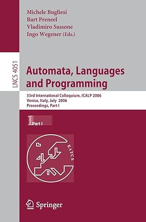 Bild des Verkufers fr Automata, Languages and Programming 2006 / 1 zum Verkauf von moluna