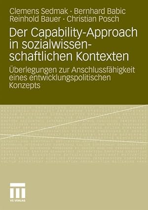 Imagen del vendedor de Der Capability-Approach in sozialwissenschaftlichen Kontexten a la venta por moluna