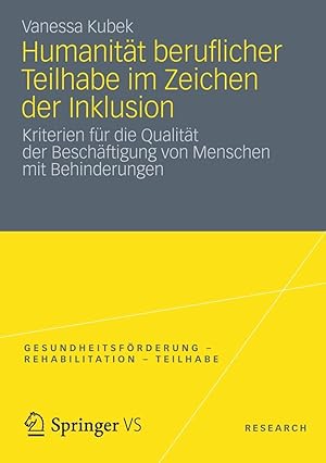 Seller image for Humanitaet beruflicher Teilhabe im Zeichen der Inklusion for sale by moluna