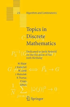 Imagen del vendedor de Topics in Discrete Mathematics a la venta por moluna