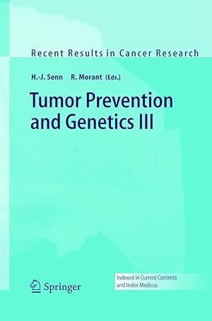Immagine del venditore per Tumor Prevention and Genetics III venduto da moluna