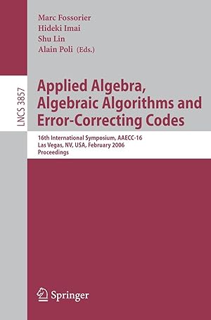 Bild des Verkufers fr Applied Algebra, Algebraic Algorithms and Error-Correcting Codes zum Verkauf von moluna