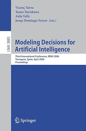 Bild des Verkufers fr Modeling Decisions for Artificial Intelligence zum Verkauf von moluna