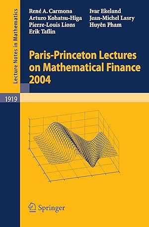 Image du vendeur pour Paris-Princeton Lectures on Mathematical Finance 2004 mis en vente par moluna
