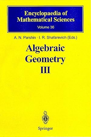 Bild des Verkufers fr Algebraic Geometry 3 zum Verkauf von moluna