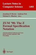 Seller image for ZUM 98: The Z Formal Specification Notation for sale by moluna