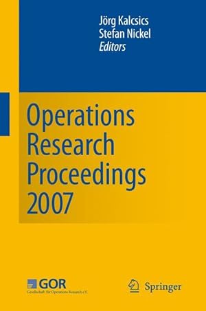 Bild des Verkufers fr Operations Research Proceedings 2007 zum Verkauf von moluna