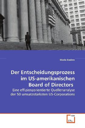 Imagen del vendedor de Der Entscheidungsprozess im US-amerikanischen Board of Directors a la venta por moluna