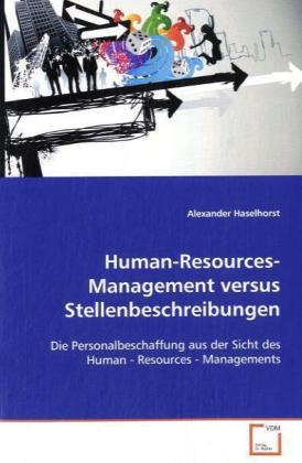 Immagine del venditore per Human-Resources-Management versus Stellenbeschreibungen venduto da moluna