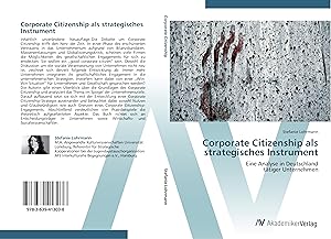 Imagen del vendedor de Corporate Citizenship als strategisches Instrument a la venta por moluna