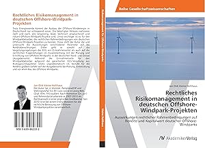Seller image for Rechtliches Risikomanagement in deutschen Offshore-Windpark-Projekten for sale by moluna