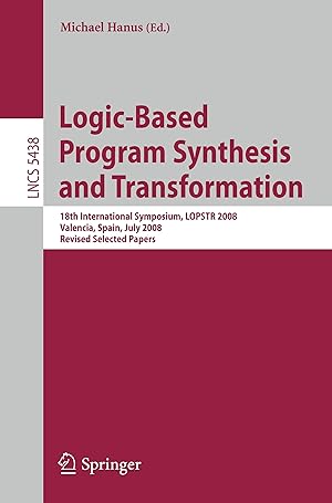 Bild des Verk�ufers f�r Logic-Based Program Synthesis and Transformation zum Verkauf von moluna