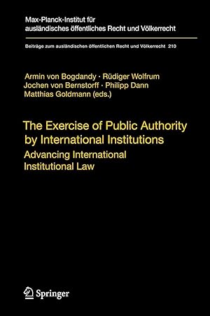Bild des Verkufers fr The Exercise of Public Authority by International Institutions zum Verkauf von moluna