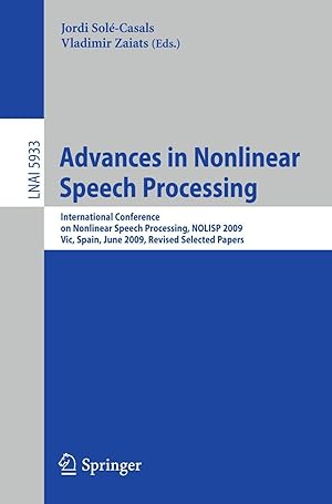 Immagine del venditore per Advances in Nonlinear Speech Processing venduto da moluna