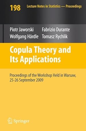 Bild des Verkufers fr Copula Theory and Its Applications zum Verkauf von moluna