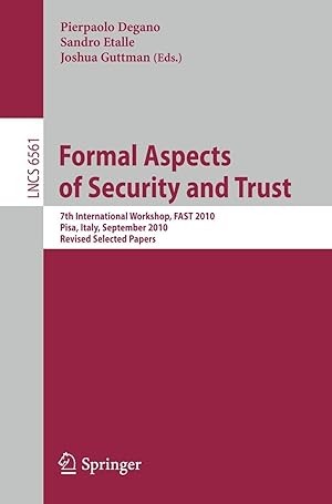 Bild des Verkufers fr Formal Aspects of Security and Trust zum Verkauf von moluna