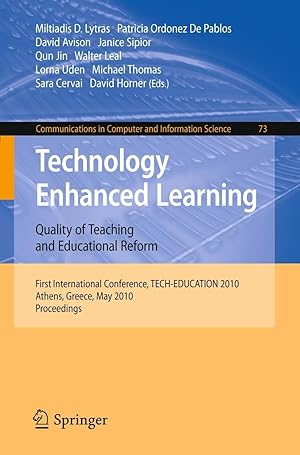 Bild des Verkufers fr Technology Enhanced Learning: Quality of Teaching and Educational Reform zum Verkauf von moluna