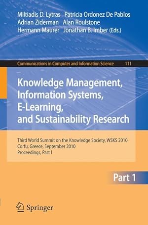 Bild des Verkufers fr Knowledge Management, Information Systems, E-Learning, and Sustainability Research zum Verkauf von moluna