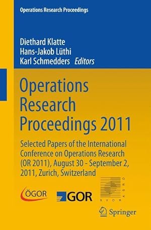 Seller image for Operations Research Proceedings 2011 for sale by moluna