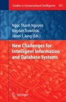 Seller image for New Challenges for Intelligent Information and Database Systems for sale by moluna