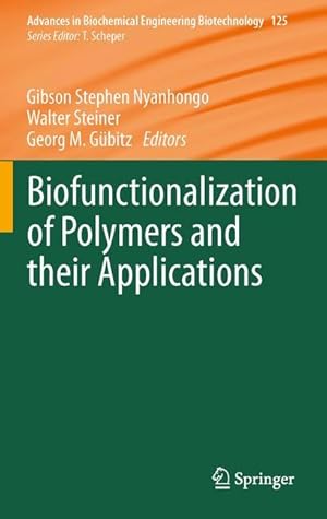 Immagine del venditore per Biofunctionalization of Polymers and their Applications venduto da moluna