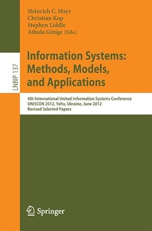 Bild des Verkufers fr Information Systems: Methods, Models, and Applications zum Verkauf von moluna