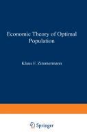 Seller image for Economic Theory of Optimal Population for sale by moluna