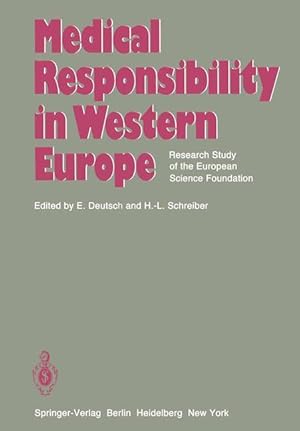 Imagen del vendedor de Medical Responsibility in Western Europe a la venta por moluna