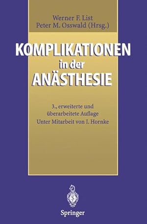 Imagen del vendedor de Komplikationen in der Anaesthesie a la venta por moluna