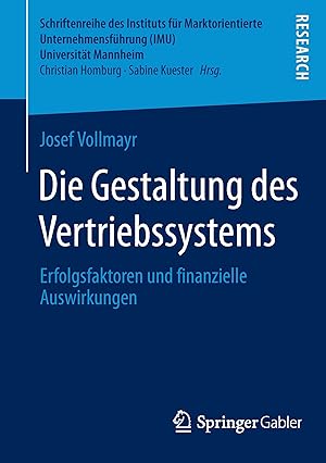 Immagine del venditore per Die Gestaltung des Vertriebssystems venduto da moluna